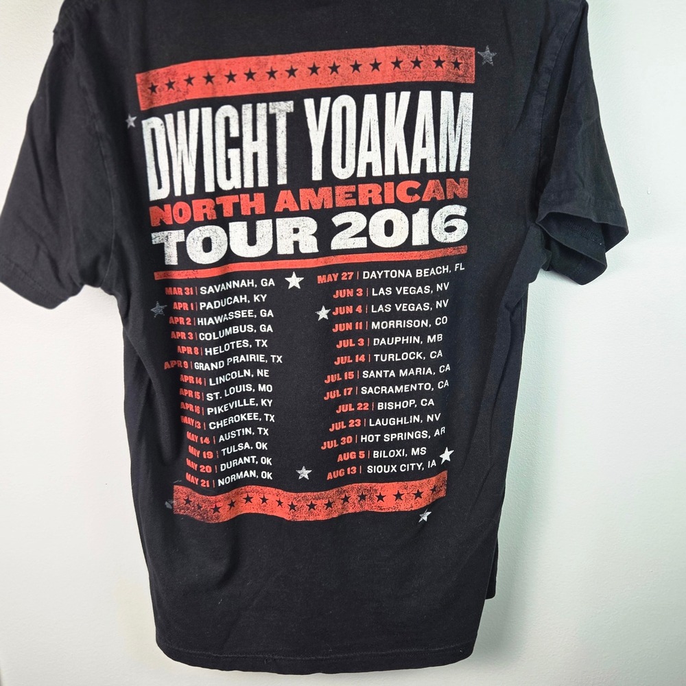 Rock Me Dwight Yoakam Tour Shirt Mens M Black 2016 Concert Tee Country Music - Picture 2 of 8